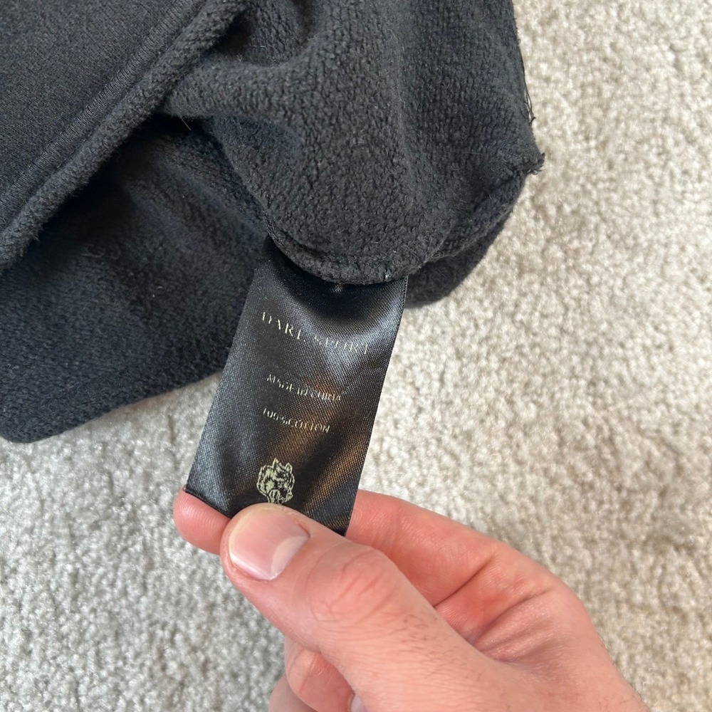 Darc Sport Wolves Grit Before Glory Cropped Sweatshirt Black Limited Edition L - Picture 6 of 15